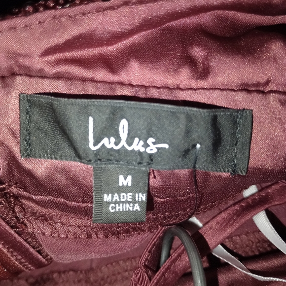 NWT Lulu's Sweetest Celebrations Wine Red Sequin Skater Mini Dress Size Medium - Picture 13 of 13